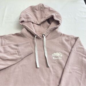Roots Original Kanga Hoodie Pink Cotton Blend Beaver Logo Women’s Small
